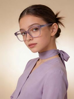 Guess - Eyewear for Women with Shiny Crystal Light Violet Acetate Frame (47)