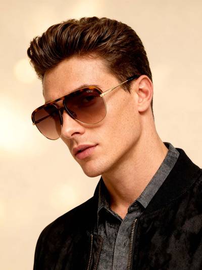 Brown Pilot 100% Uv Protected Sunglasses For Men Size 58