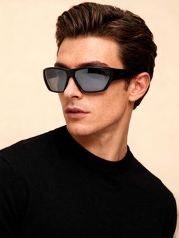 IDEE - Grey Rectangle 100% Uv Protected Sunglasses For Men Size 67