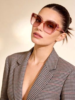 IDEE - Brown Square 100% Uv Protected Sunglasses For Women Size 61