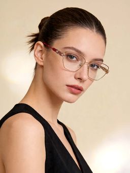 IDEE - Pink Full Rim Cat Eye shaped eyewear for Women (ID2045C2FR) (55)