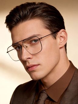IDEE - Brown Half Rim Square shaped eyewear for Men (ID1863C5FR) (57)