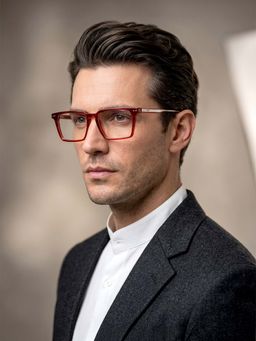 IDEE - Red Full Rim Rectangular shaped eyewear for Men (ID2128C6FR) (51)