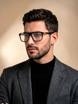 IDEE - Black Full Rim Rectangular shaped eyewear for Men (ID2110C1FR) (52)