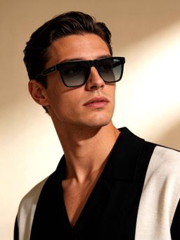 IDEE - 100% Uv Protected Square Green Sunglasses for Men-Ids2931C1Psg (56)