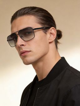 IRUS - Uv Protected Sunglasses for Men with Grey Coloured Gradient Polycarbonate Lens (60)