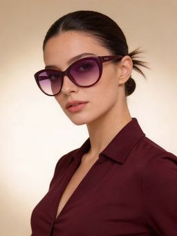IRUS - Women Full UV Protected Purple Lens Sunglasses - IRS1209C3SG