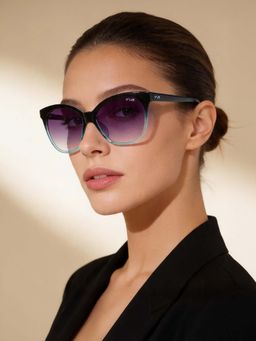 IRUS - Women Full UV Protected Blue Lens Sunglasses - IRS1218C3SG