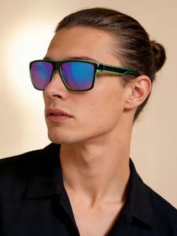 IRUS - Men Full UV Protected Blue Lens Sunglasses - IRS1229C3SG