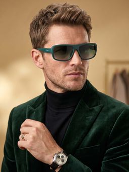 IRUS - Men Full UV Protected Green Lens Sunglasses - IRS1312C5SG