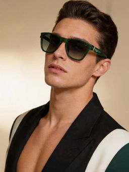 IRUS - Men Full UV Protected Polarised Green Lens Sunglasses - IRS1360C3PSG