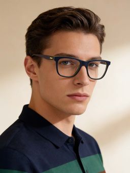 Police - Square VPL476K519DDFR Blue Medium Eyeglass Frames