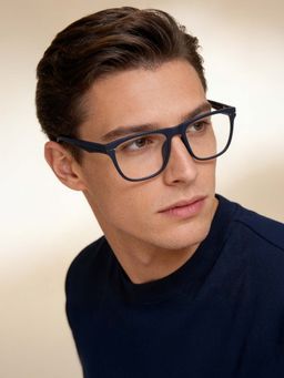 Police - Square VPL485K519NQFR Blue Medium Eyeglass Frames