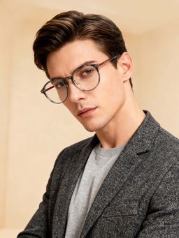Police - Eyewear For Men With Grey Acetate Frame (Size 50)