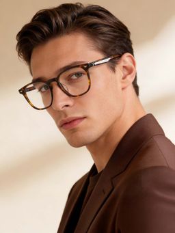 Police - Eyewear For Men With Havana Acetate Frame (Size 50)
