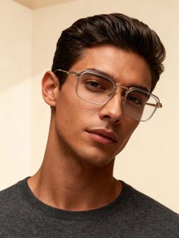 Police - Eyewear For Men With Clear Acetate Frame (Size 50)