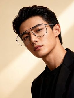 Police - Men Grey Square Eyeglass Frame (54)