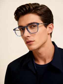 Police - Men Blue Square Eyeglass Frame (50)