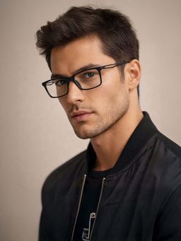 Police - Men Black Square Eyeglass Frame (51)