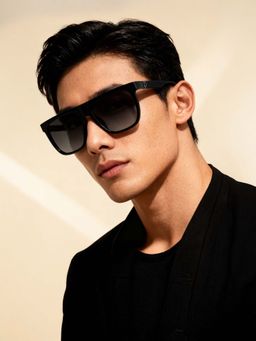 Police - Men Full UV Protected Grey Lens Square Sunglasses (59)
