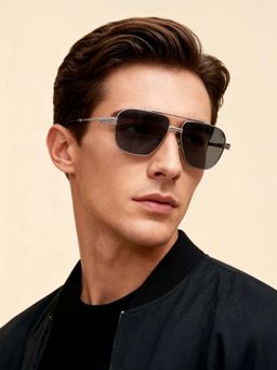 Police - Men Full Rim Metal Pilot Grey Lens Sunglasses (60)