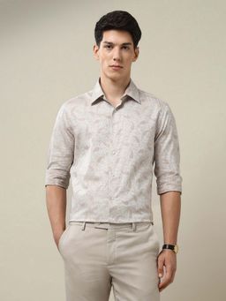 Arrow - Beige Tailored Fit Formal Shirt