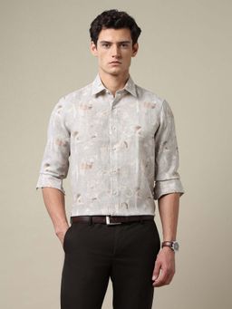 Arrow - Beige Tailored Fit Formal Shirt