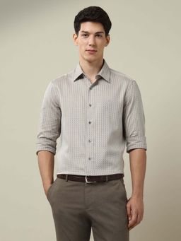 Arrow - Beige Tailored Fit Formal Shirt