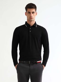 Arrow - Black Regular Fit Polo T-Shirt
