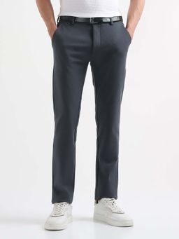 Arrow Sports - Grey Slim Fit Casual Trouser