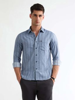 Arrow Sports - Blue Slim Fit Casual Shirt