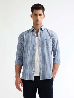 Arrow Sports - Blue Slim Fit Casual Shirt