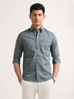 Arrow Sports - Green Slim Fit Casual Shirt