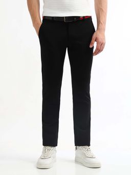 Arrow Sports - Black Slim Fit Casual Trouser