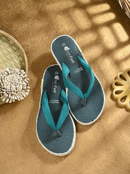 Fresh1947feet - Kids Super Comfortable Teal Slip On Flipflops