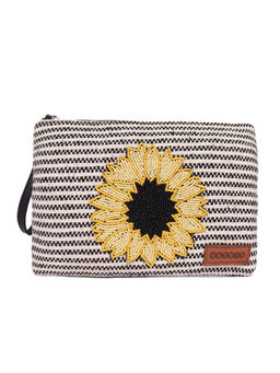 Astrid - Multicolor Hand Beaded Cotton Travel-Makeup Pouch