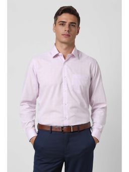 Van Heusen - Men Pink Regular Fit Check Full Sleeves Formal Shirt