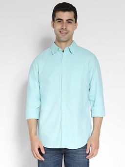 American Eagle - Men Blue Slim Fit Oxford Button-Up Shirt