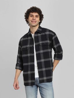 American Eagle - Men Grey Fireside Flannel Shirt