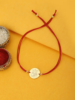 Carlton London - 925 Sterling Silver Ganesha Engraved Rakhi