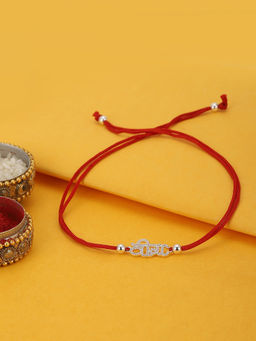 Carlton London - 925 Sterling Silver Veera Texture Rakhi