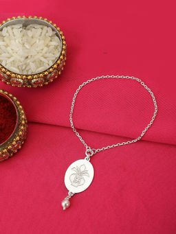 Carlton London - 925 Sterling Silver Kalash Engraved with Chain Loomba