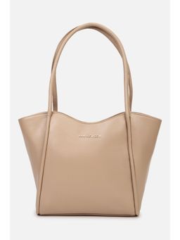 Van Heusen - Women Beige Solid Casual Handbag