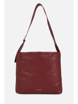Van Heusen - Women Maroon Textured Handbag