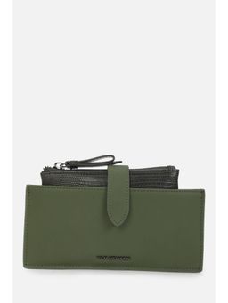Van Heusen - Women Green Solid Casual Wallet