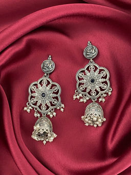 Digital Dress Room - Jhumka Earrings Floral with Pearl Design