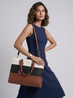 LA ELLORE - Miraiee Multi-Color Colorblock Handbag with Shoulder Straps