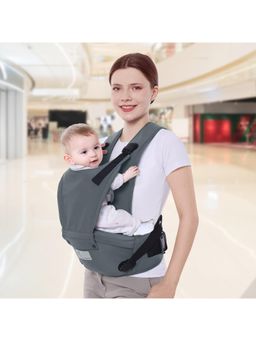 R for Rabbit - Grey Upsy Daisy Cozy Baby Carrier