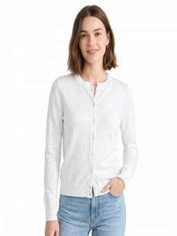 J.Crew - White Crew Neck Cardigan Sweater (2XL)