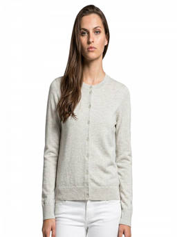 J.Crew - Light Grey Crew Neck Cardigan Sweater
